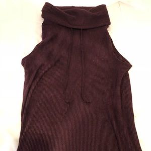 Aerie Maroon Sleeveless Turtle Neck